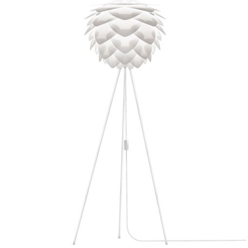 Silvia Medium Tripod vloerlamp Ø54 wit onderstel, wit