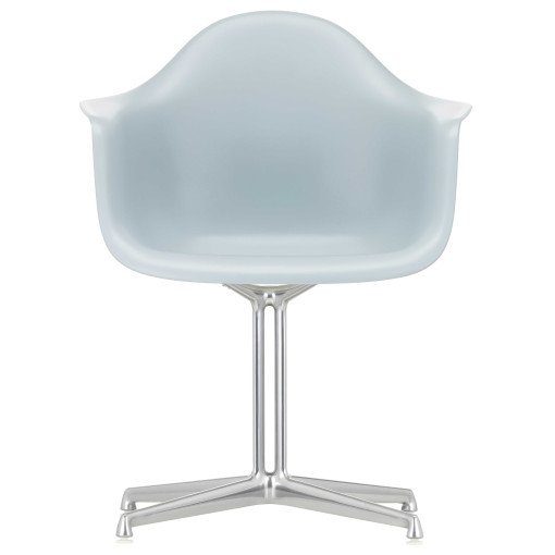 Eames DAL stoel gepolijst aluminium onderstel, Ice Grey