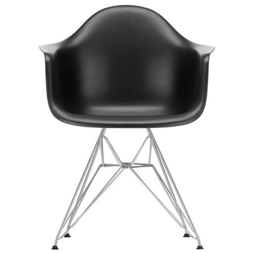 Eames DAR stoel verchroomd onderstel, Deep Black