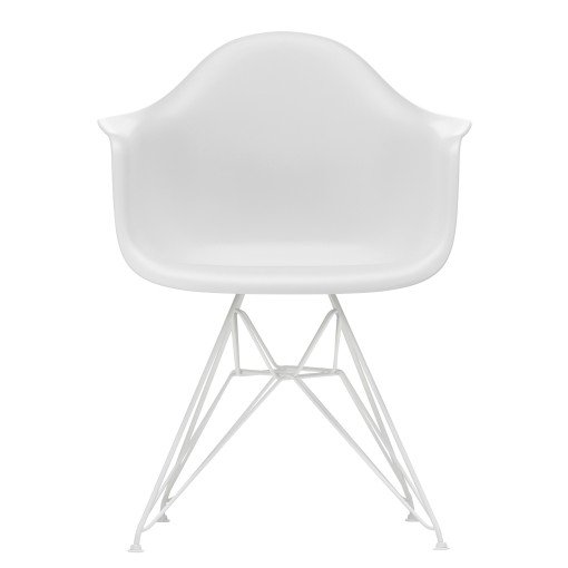 Eames DAR stoel wit gepoedercoat onderstel, Cotton White