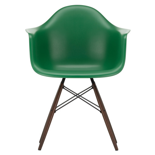 Eames DAW stoel donker esdoorn onderstel, Emerald