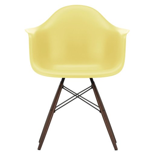 Eames DAW stoel donker esdoorn onderstel, Citron