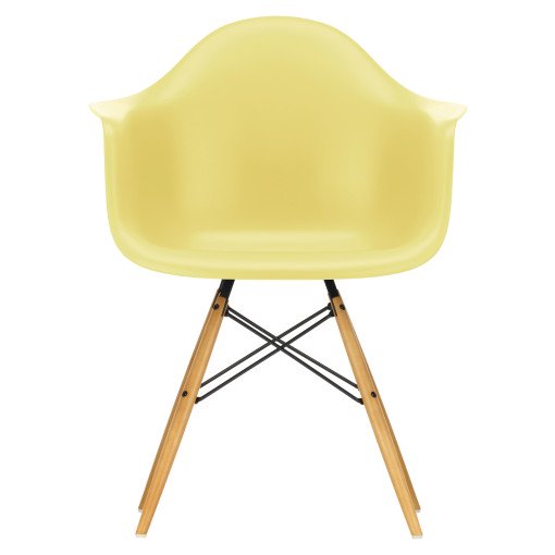 Eames DAW stoel geelachtig esdoorn onderstel, Citron