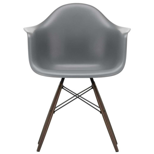 Eames DAW stoel donker esdoorn onderstel, Granite Grey