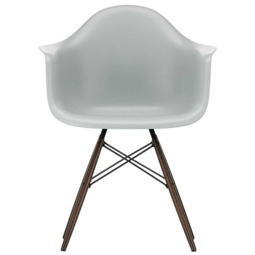 Eames DAW stoel donker esdoorn onderstel, Light Grey