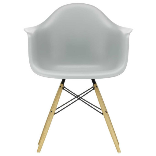 Eames DAW stoel geelachtig esdoorn onderstel, Light Grey