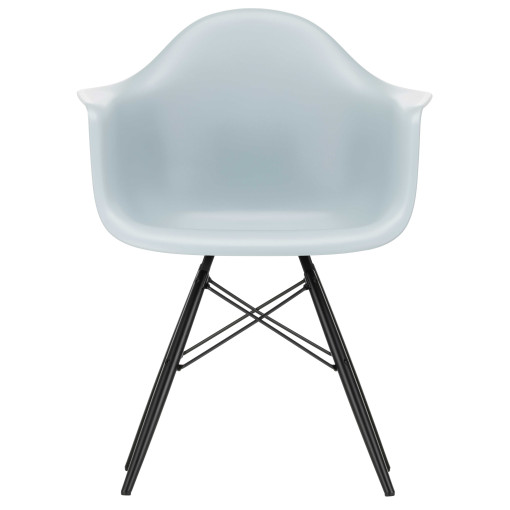 Eames DAW stoel zwart esdoorn onderstel, Ice Grey