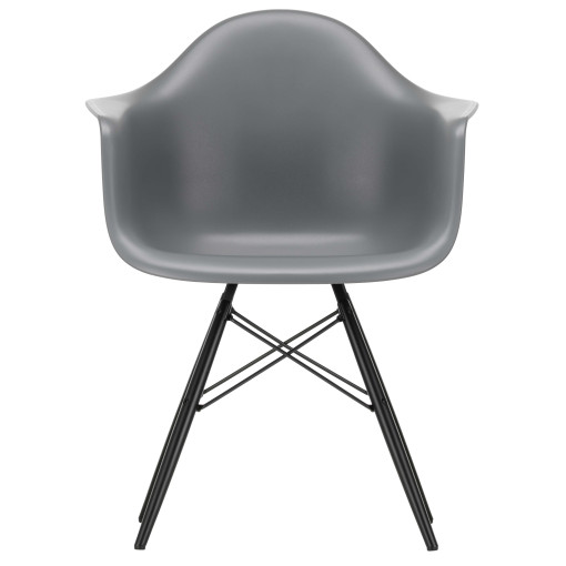 Eames DAW stoel zwart esdoorn onderstel, Granite Grey