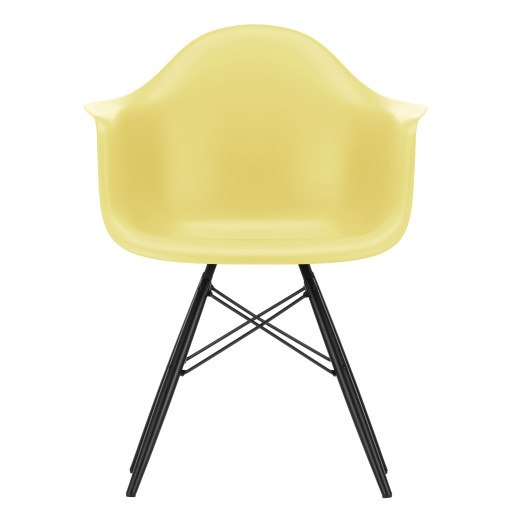 Eames DAW stoel zwart esdoorn onderstel, Citron