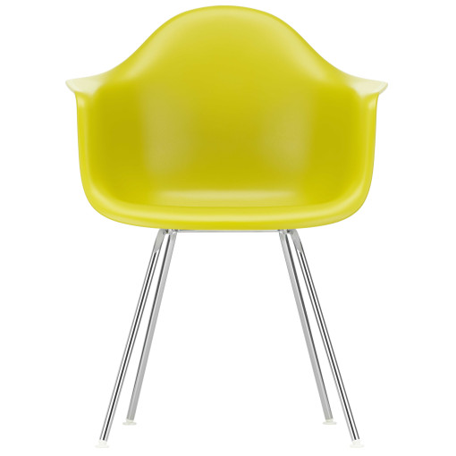 Eames DAX stoel verchroomd onderstel, Mustard