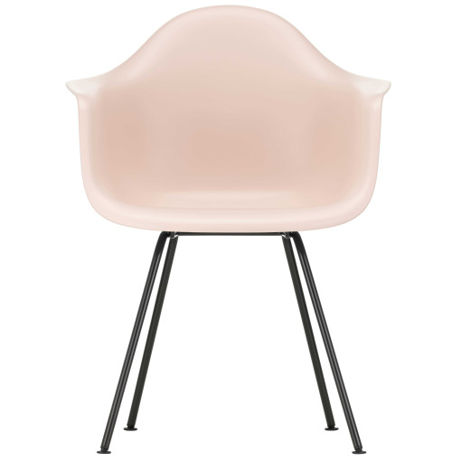 Eames DAX stoel zwart gepoedercoat onderstel, Pale Rose