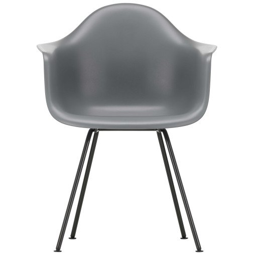 Eames DAX stoel zwart gepoedercoat onderstel, Granite Grey