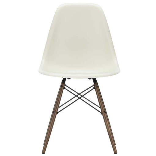 Eames DSW stoel donker esdoorn onderstel, pebble