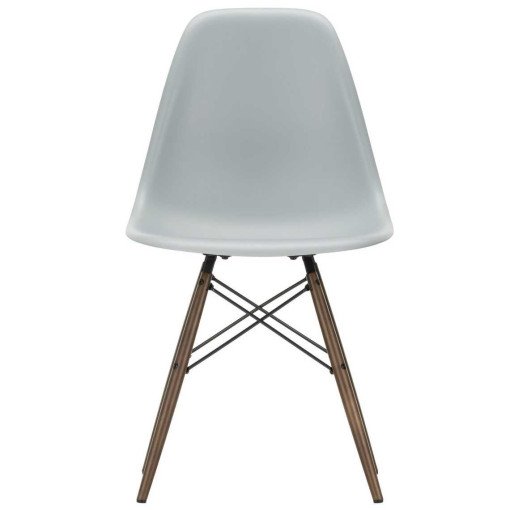 Eames DSW stoel donker esdoorn onderstel, Light Grey