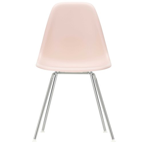 Eames DSX stoel verchroomd onderstel, Pale Rose