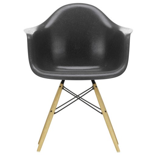 Eames DAW Fiberglass stoel essen, elephant hide grey