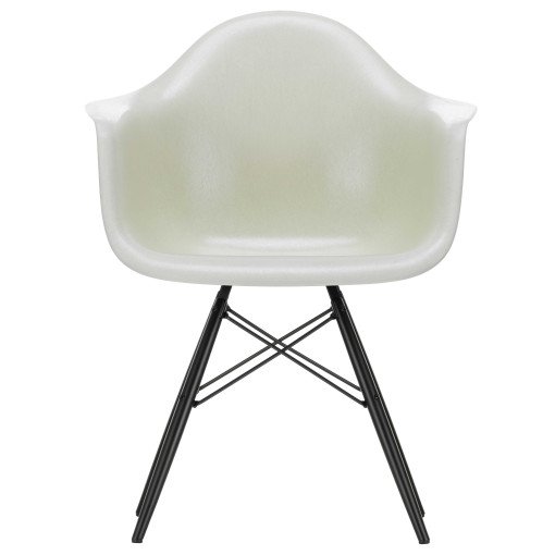 Eames DAW Fiberglass stoel zwart esdoorn, parchment