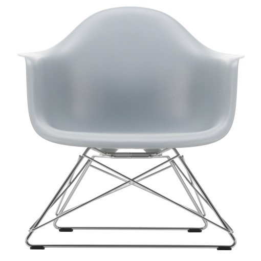 Eames LAR loungestoel verchroomd onderstel, Light Grey