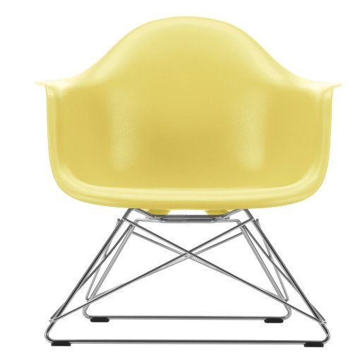 Eames LAR loungestoel verchroomd onderstel, Citron