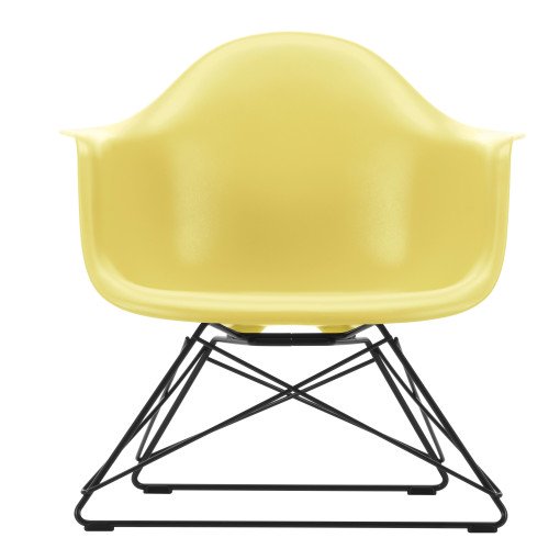 Eames LAR loungestoel zwart onderstel, Citron