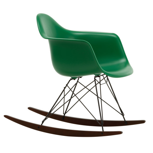 Eames RAR schommelstoel esdoorn donker onderstel, Emerald