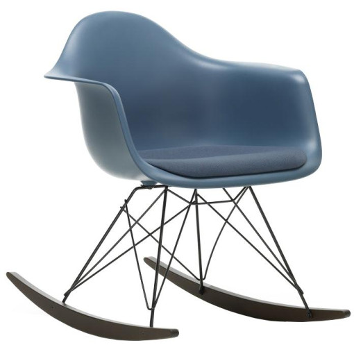 Eames RAR schommelstoel vast zitkussen Seablue