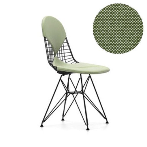 Eames Wire Chair DKR-2 stoel gepoedercoat onderstel, Hopsak 87