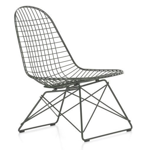 Eames Wire LKR fauteuil donkergroen