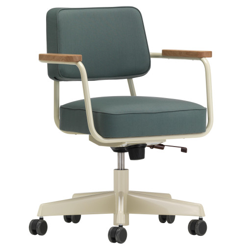 Fauteuil Direction Pivotant bureaustoel twill 17, colombe,oak