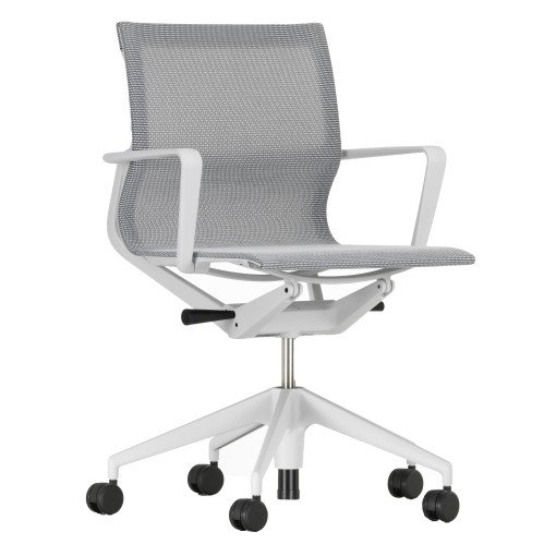 Physix bureaustoel soft grey onderstel fleecenet softgrey