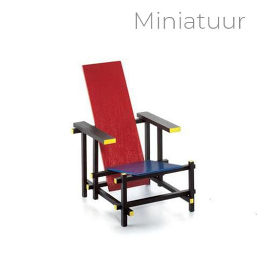 Rood blauwe stoel miniatuur