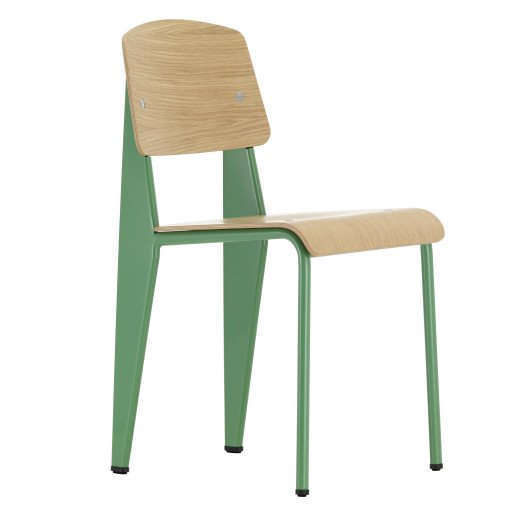 Standard stoel shell light oak, base blé vert