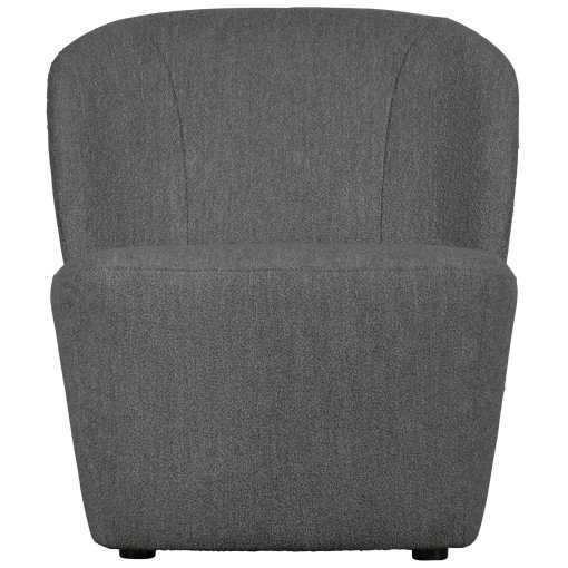 Lofty fauteuil bouclé staalgrijs