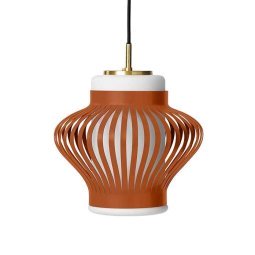 Opal Lamella hanglamp Ø26 rusty red