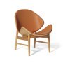 The Orange fauteuil gestoffeerd Challenger Cognac, eiken