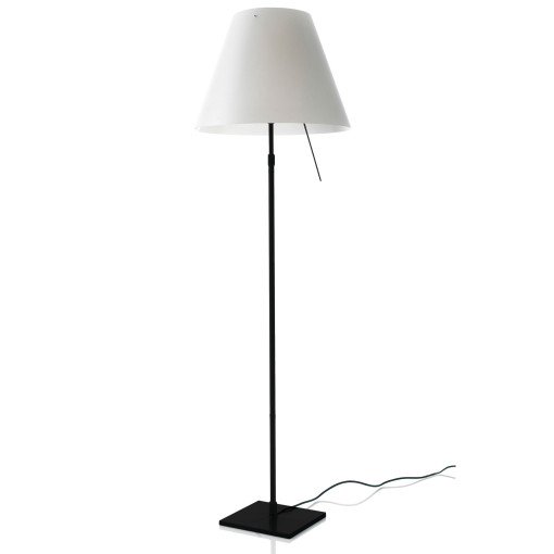 Costanza vloerlamp telescopisch met dimmer zwart/wit