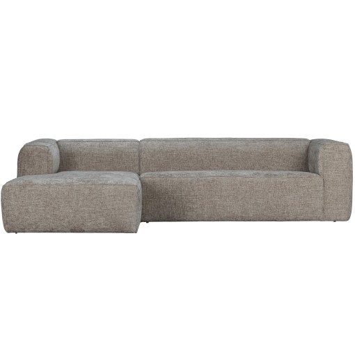 Bean bank met chaise longue links grove melange travertin