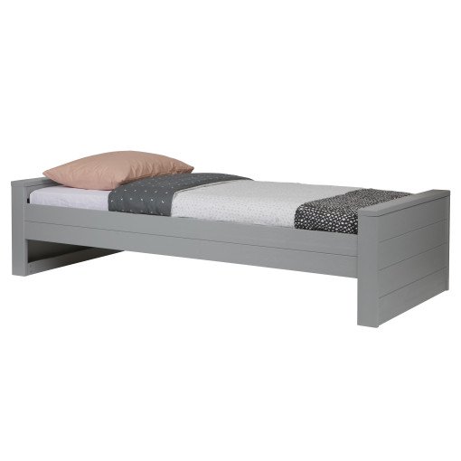 Dennis bed 90x200 betongrijs