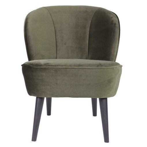 Sara fauteuil Fluweel warm groen