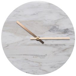 Marble Time klok Ø25 White