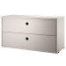 Ladekast met twee lades 78 x 30 x 42 cm beige