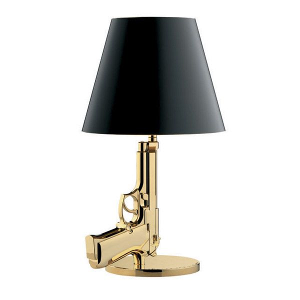 Flos Bedside Gun Tafellamp Goud flos kopen in de aanbieding