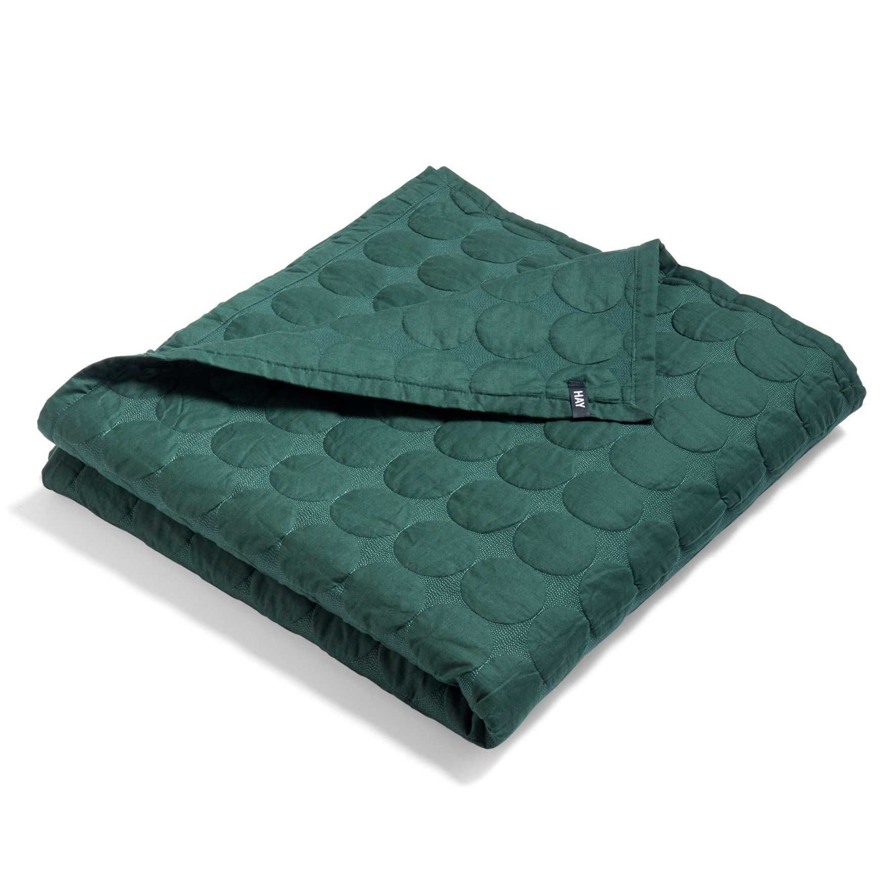 Hay Mega Dot Bedsprei 235X245 Donkergroen hay kopen in de aanbieding