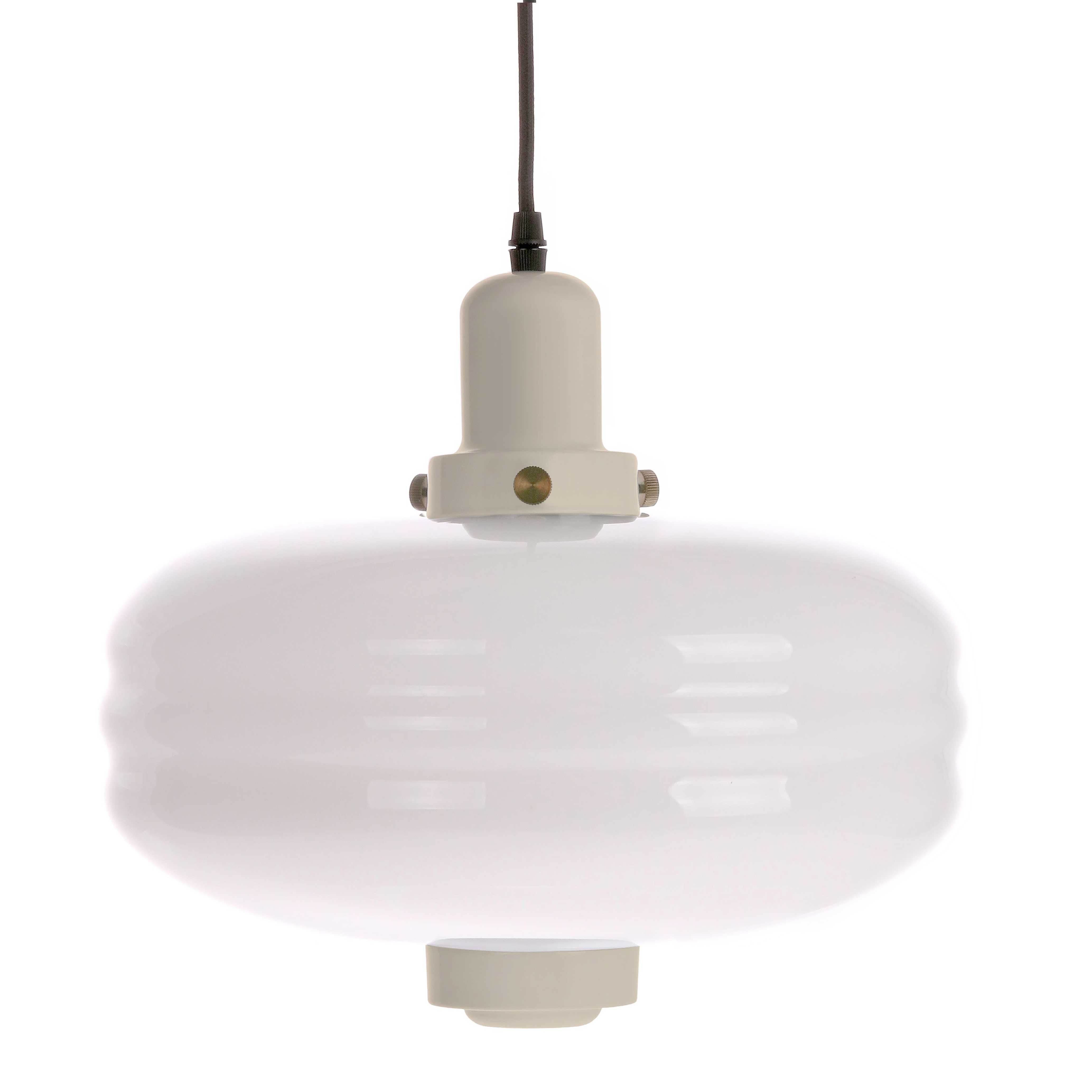 Hk Living Hkliving White Glass Hanglamp Large Creme hk living kopen in de aanbieding