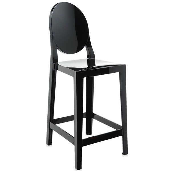 Kartell One More Please Rond High Zwart Barkruk kartell kopen in de aanbieding