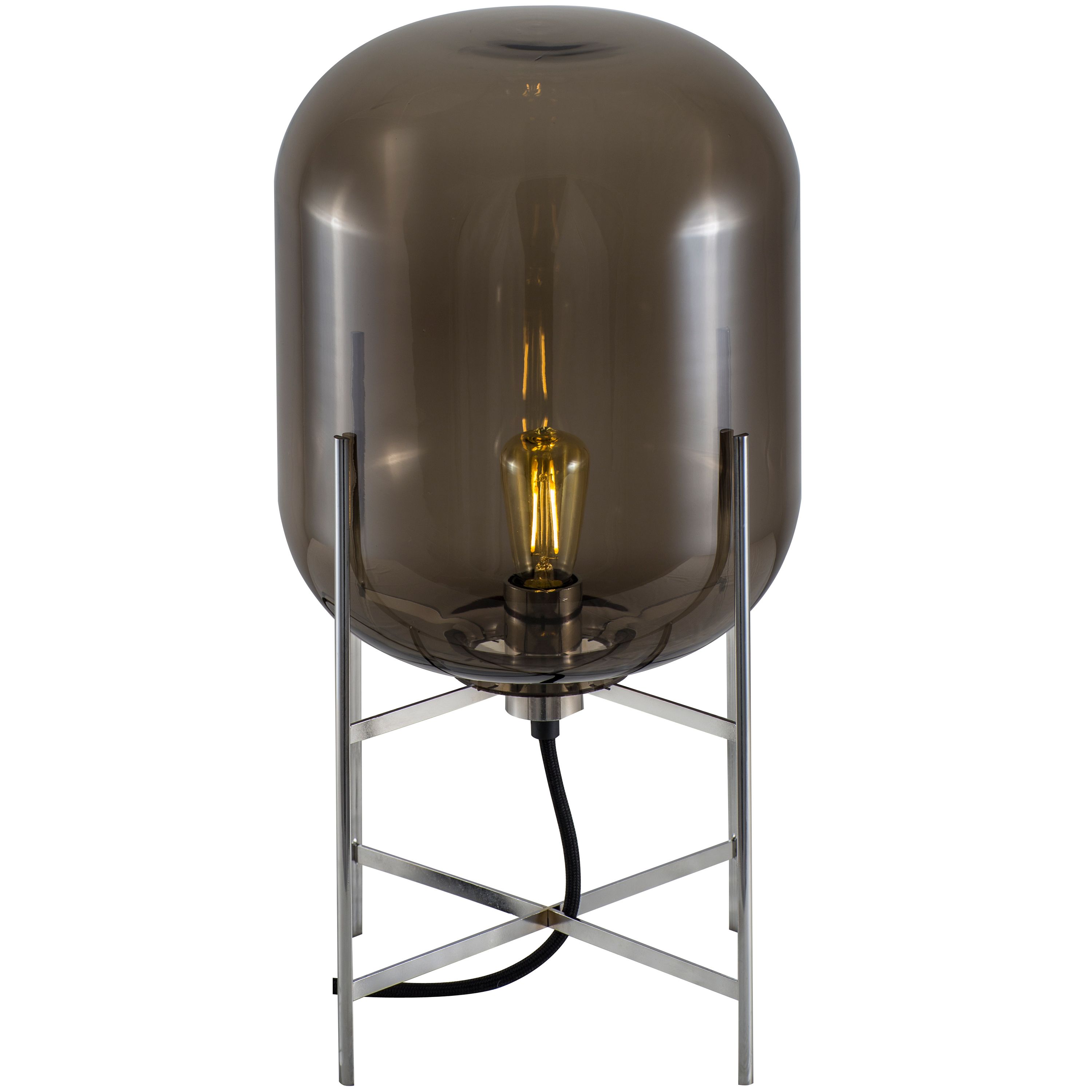 Pulpo Oda Tafellamp Chrome Met Smoky Grey Glas pulpo kopen in de aanbieding