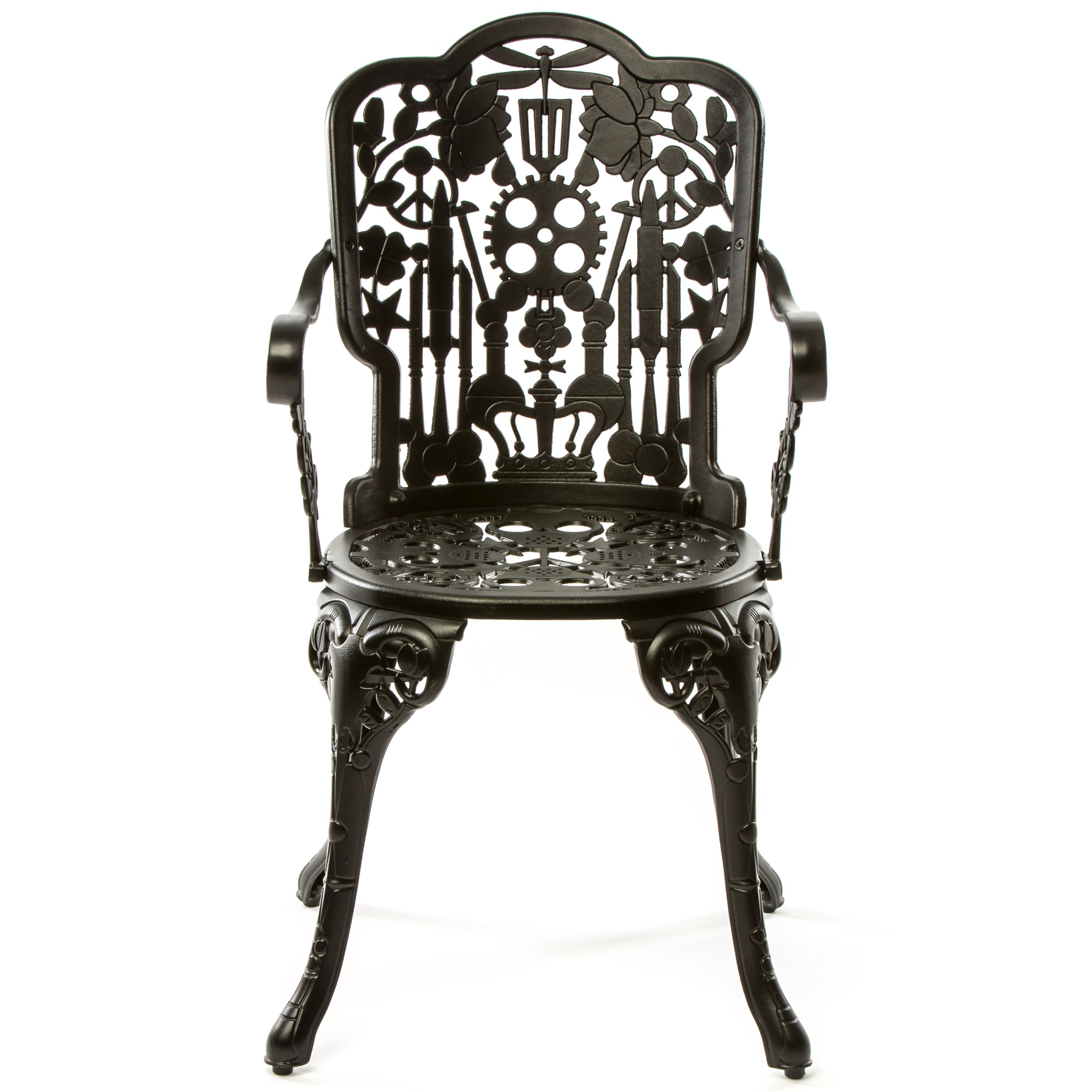 Seletti Industry Garden Tuinstoel Met Armleuning Zwart seletti kopen in de aanbieding