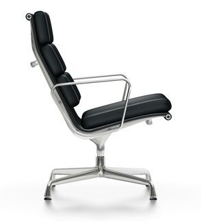 Vitra Ea 216 Loungestoel Leder Nero vitra kopen in de aanbieding