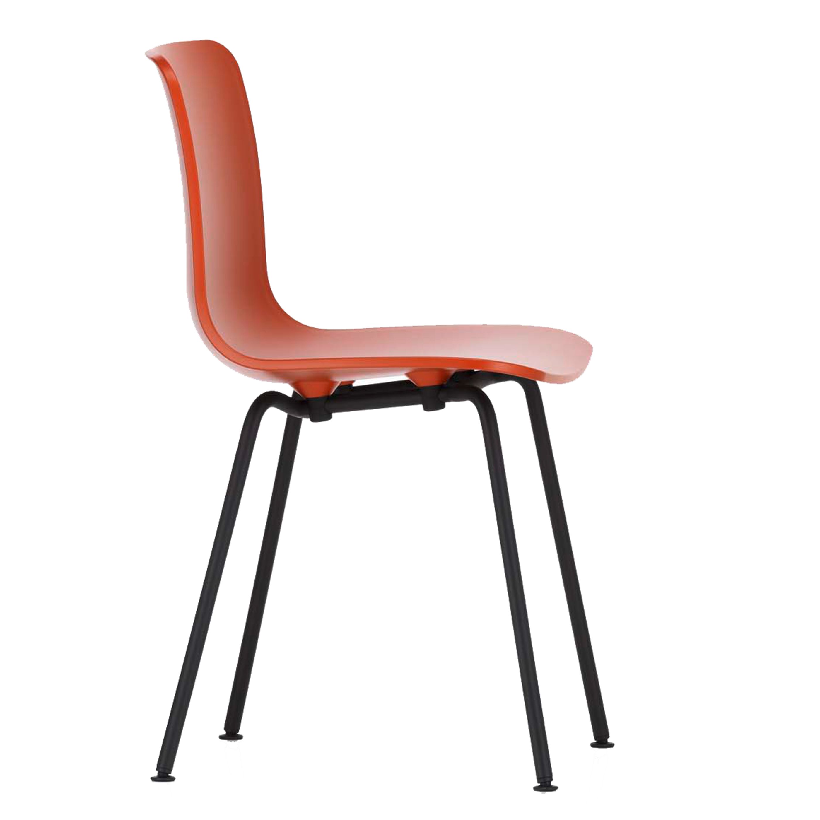 Vitra Hal Tube Stoel Zwart Poedercoating Onderstel Oranje vitra kopen in de aanbieding