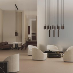 Tubulaire cluster 20 hanglamp rond Bronzed Brass